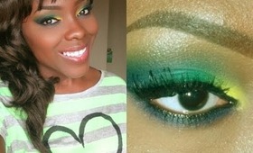 TUTORIAL│ Green and yellow eyeshadow look