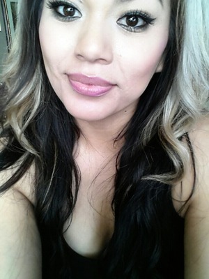 Lipstick is a little faded ha ha but oh well! Lol