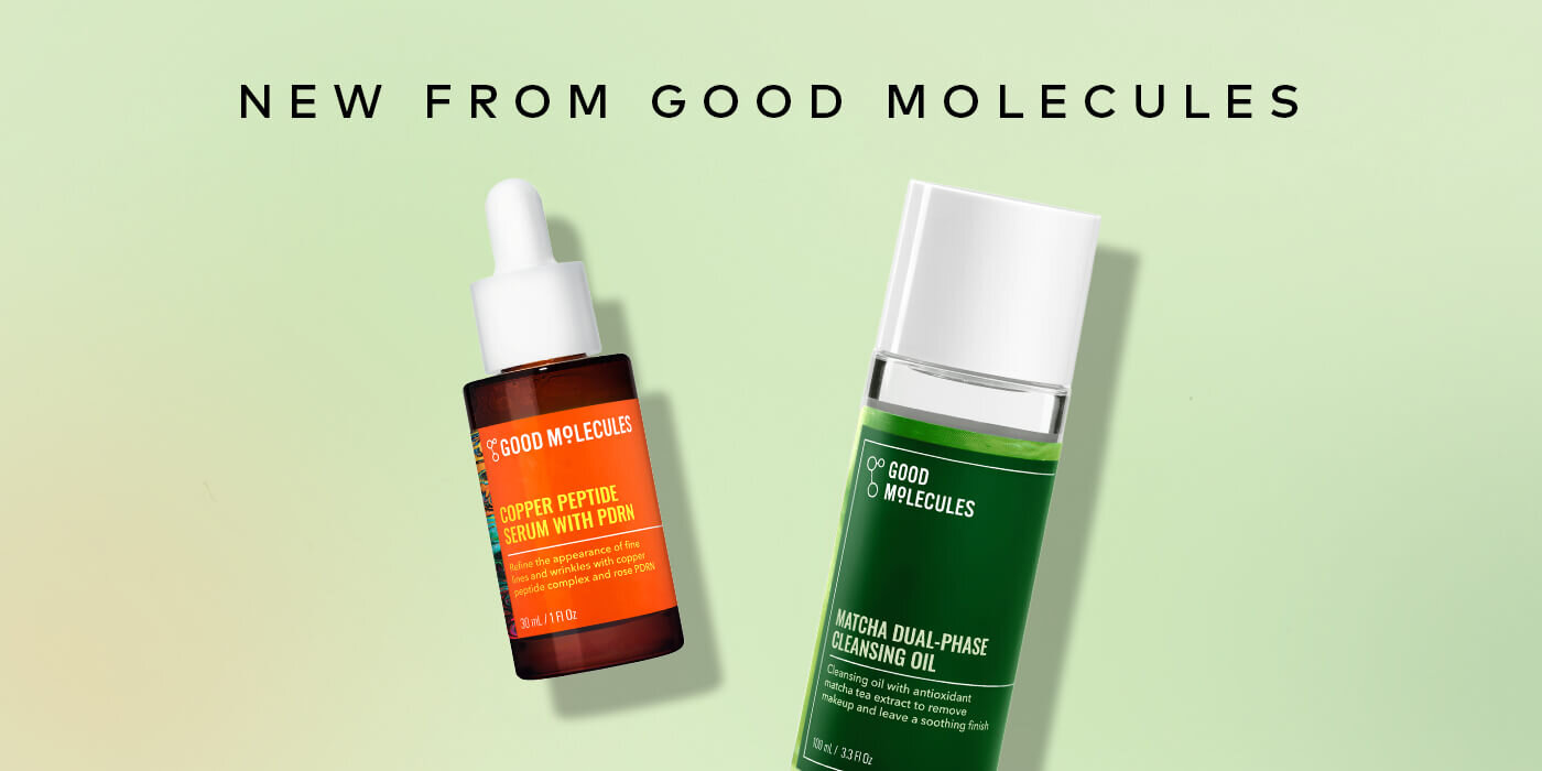 There are two new Good Molecules products on the scene, and they’re here to earn a spot in your routine. Shop the Matcha Dual-Phase Cleansing Oil and Copper Peptide Serum with PDRN now at Beautylish.com