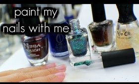 Blue Shimmery Layers | Paint My Nails With Me