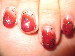 My first real attempt back at doing the gradient nail tutorial. 2010.