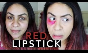 HOW TO: Use Red Lipstick To Cover Dark Under Eye Circles & Acne Scarring | TheRaviOsahn