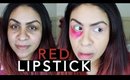HOW TO: Use Red Lipstick To Cover Dark Under Eye Circles & Acne Scarring | TheRaviOsahn