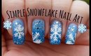 Simple Christmas Snowflake Nail Art Design Tutorial | Stephyclaws