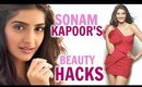 Sonam Kapoor's Beauty Hacks! │Makeup, Lipstick, Perfume & Skin Care Secrets Every Girl Should Know!
