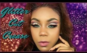 GLITTER CUT CREASE MAKEUP