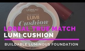 Loreal True Match Lumi Cushion Buildable Foundation | NEW Drugstore Makeup Review & Demo [Dark Skin]