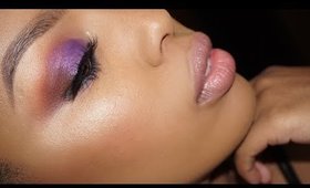 Purple Smokey eye makeup tutorial
