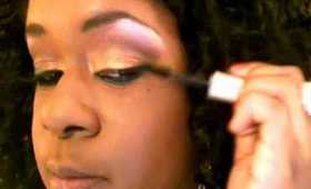 The Creole Look # 2 blue/green/brown/ gold eyeshadow red lipstick