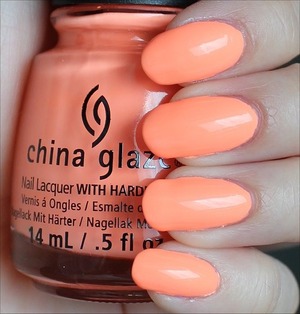 From the Sunsational Collection. Click here to see my in-depth review and more swatches: http://www.swatchandlearn.com/china-glaze-sun-of-a-peach-swatches-review/