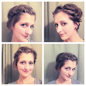 Quick and super simple hair style using a strechty headband!