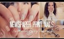 Simple and Easy Newspaper Print Nail Tutorial
