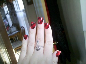 This was my first attempt at doing my own acrylic nails. ^.^

I used Sally Hansen Salon Effects in Plaid About You