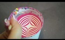 WATER MARBLE pink and white design