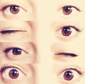 Natural brown eyes mine btw:)