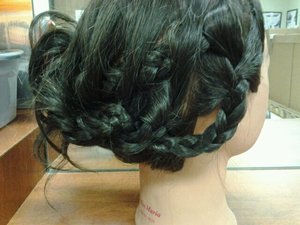 back of braided updo