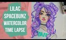 Lilac Spacebunz Watercolor Time Lapse