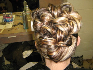 This was the Updo I did for a local competition I participated in when I was still in Cosmetology school