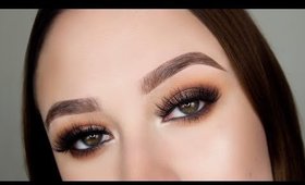 Jaclyn Hill x Morphe Palette Warm Toned Smokey Eye Makeup Tutorial + Red Lips