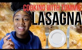 Grocery Vlog + Cooking with Tommie | Easy Lasagna!! College Friendly 🍝😋