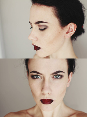 Tutorial and Products Listed Here: http://itsbeautyorbust.blogspot.com/2013/09/dark-lady-fall-makeup-look.html