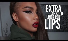EXTRA AF BOLD WINGED LINER RED OMBRE LIPS | SONJDRADELUXE