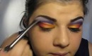 Orange, Red, and Purple Cut Crease Makeup Tutorial