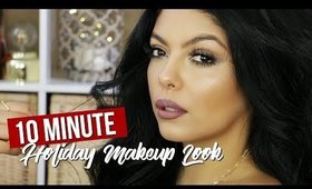 EASY 10 MINUTE HOLIDAY LOOK MAKEUP TUTORIAL | SCCASTANEDA