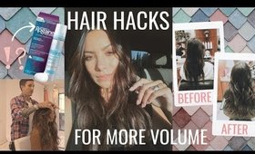 HAIR HACKS FOR MORE VOLUME | Extensions? Women's Rogaine?
