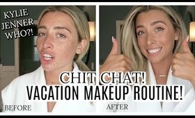 GET READY WITH ME: VACATION MAKEUP! FUN CHIT CHAT VLOG! | Lauren Elizabeth