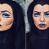 Maleficent Style Comic / Pop Art Halloween Makeup