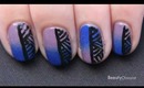 Ombre and Weaved Lines Nail Art Tutorial