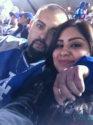 The love of my life and I at the dodger game..