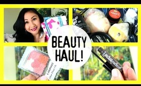 Beauty Haul & Review +Demos! Canmake Blush, Benefit Gimme Brow, Lush, Lip Crayon!