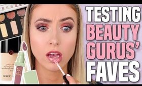 TESTING BEAUTY GURUS YEARLY MAKEUP FAVORITES?! || 5 First Impressions