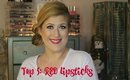 Top 5 - Red Lipsticks
