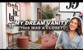 I transformed a CLOSET into a (tiny) BEAUTY ROOM! ✨& Vanity TOUR | Jamie Paige