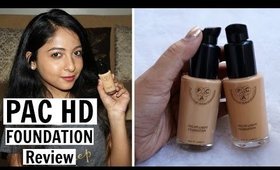 PAC HD Foundation REVIEW DEMO & WEAR TEST | Stacey Castanha | Indian Beauty Blogger