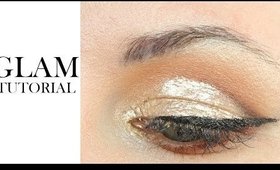 Glam Hooded Eye Glitter Cut Crease Winged Liner Tutorial with Mickey @phyrra