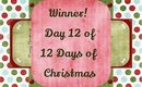 Winner - Day 12 of 12 Days of Christmas Giveaway