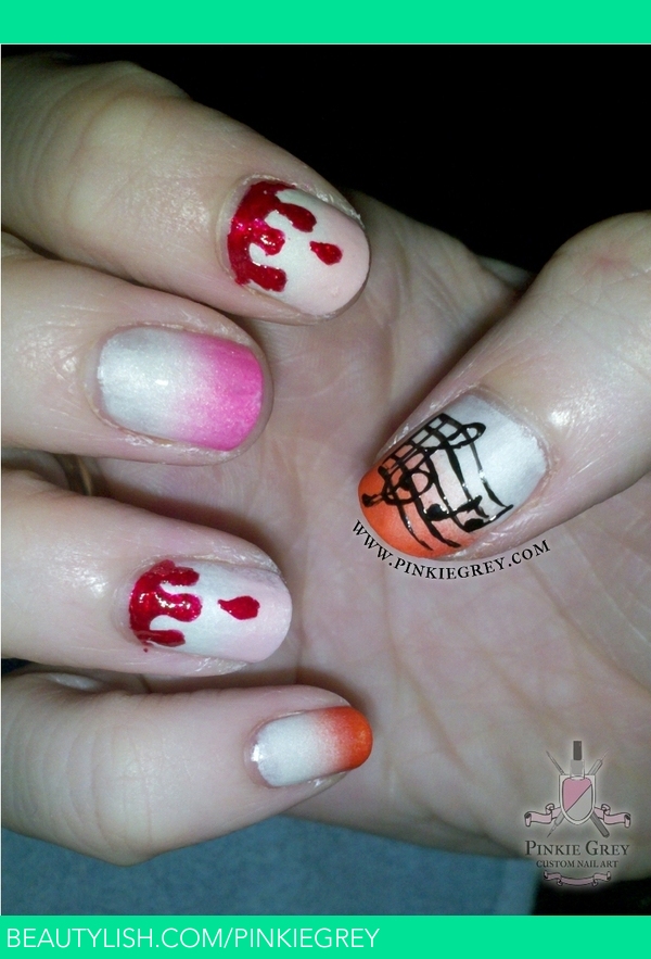 Halloween Nails For A Music Teacher | Dana A.'s (pinkiegrey) Photo ...