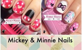 Mickey and Minnie Mouse Nails by The Crafty Ninja