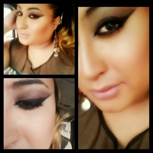 thick black eyeliner with browns and rusty colors. follow me on instagram for more looks :) @kitana808