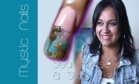 Spring & Summer Sea Horse Star Fish Acrylic Nails :::... ☆ Jennifer Perez of Mystic Nails ☆