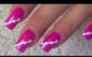 Nail Art  ♡ HOT PINK ♡ Tutorial -- quick  & easy