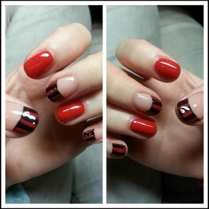 Black & Red Nails 