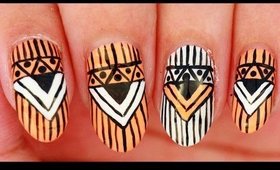 Tribal inspired nail art