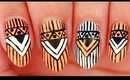 Tribal inspired nail art