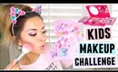 FULL FACE USING ONLY KIDS MAKEUP Challenge!