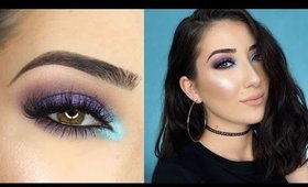 Purple and Teal Smokey Eye Makeup Tutorial